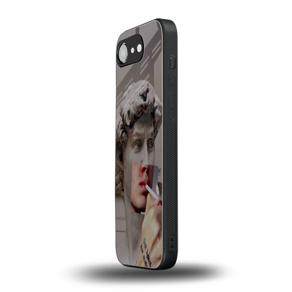 Smokin David iphone 16e mobile cover | shockproof glass phone case