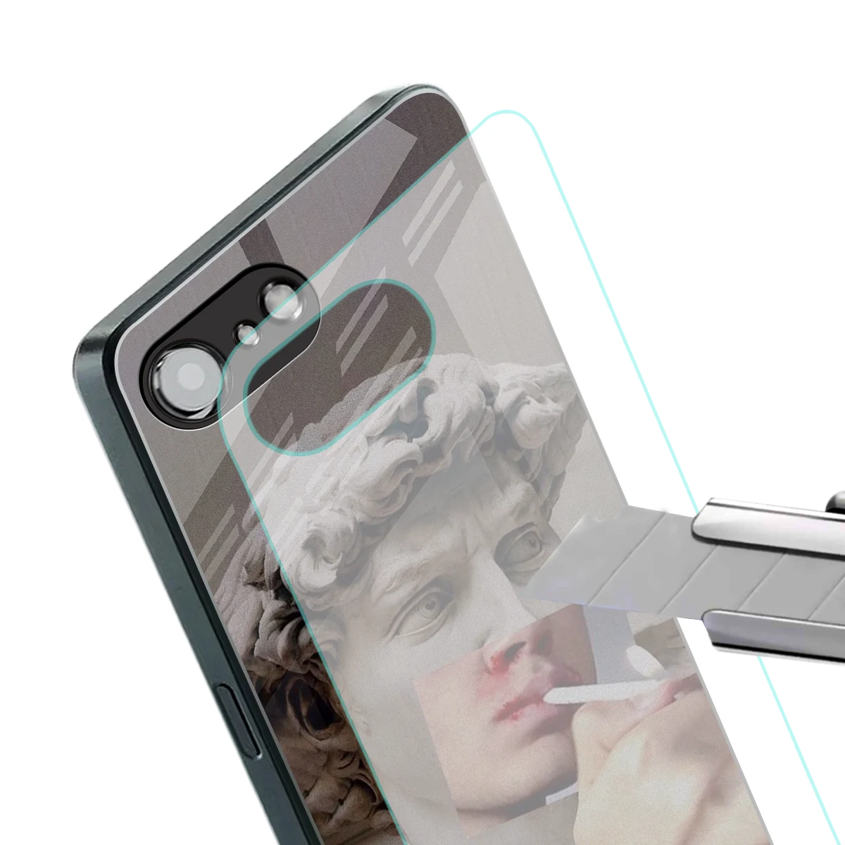 Smokin David stylish phone case for iphone 16e | glossy glass and slim fit