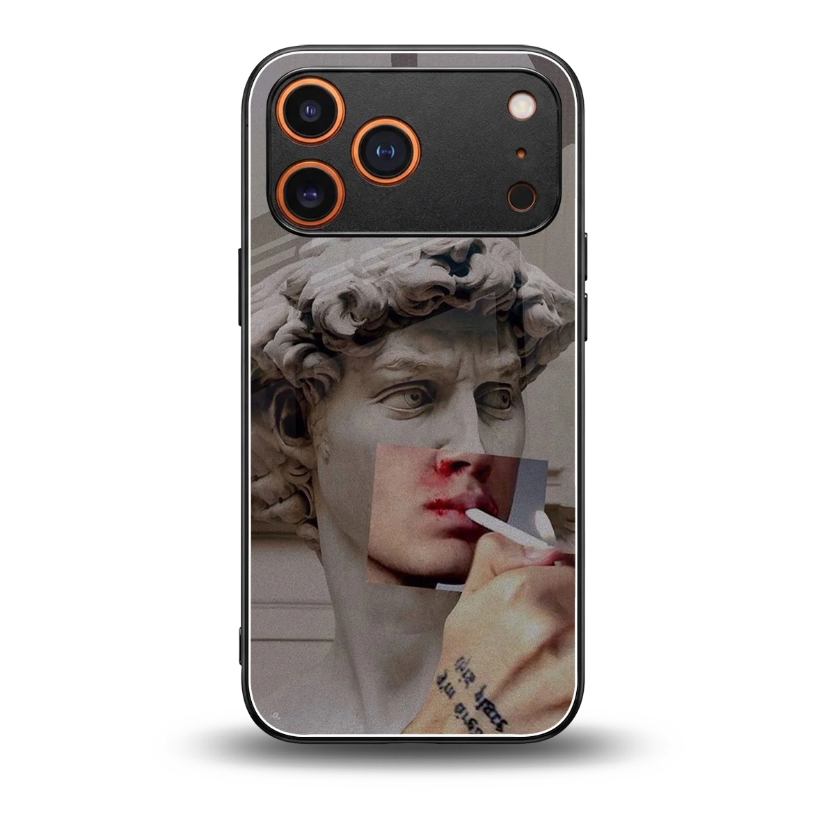 Smokin David back phone cover | glass case for iphone 17 pro