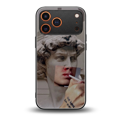 Smokin David back phone cover | glass case for iphone 17 pro