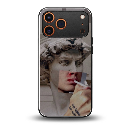 Smokin David back phone cover | glass case for iphone 17 pro max