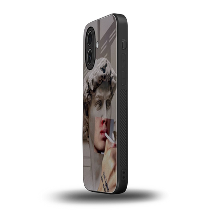 Smokin David iphone 17 mobile cover | shockproof glass phone case