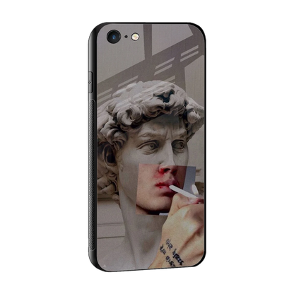 Smokin David sleek iphone 6 cover with tempered glass back and TPU edges