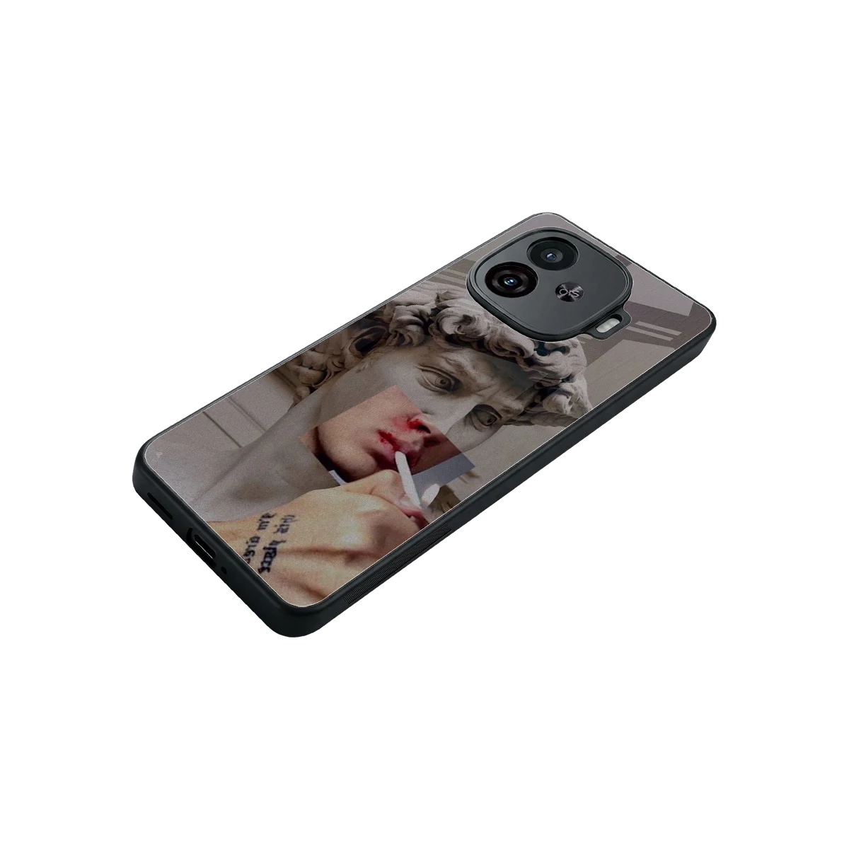 Smokin David stylish phone case for iqoo neo 10r 5g | glossy glass and slim fit