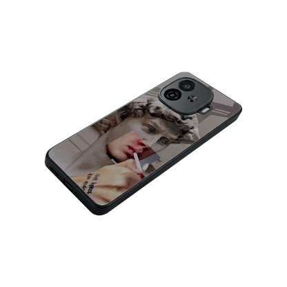Smokin David stylish phone case for iqoo neo 10r 5g | glossy glass and slim fit
