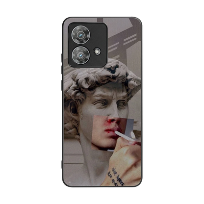 Smokin David back phone cover | glass case for motorola edge 40 neo 5g