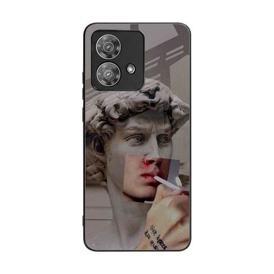Smokin David back phone cover | glass case for motorola edge 40 neo 5g