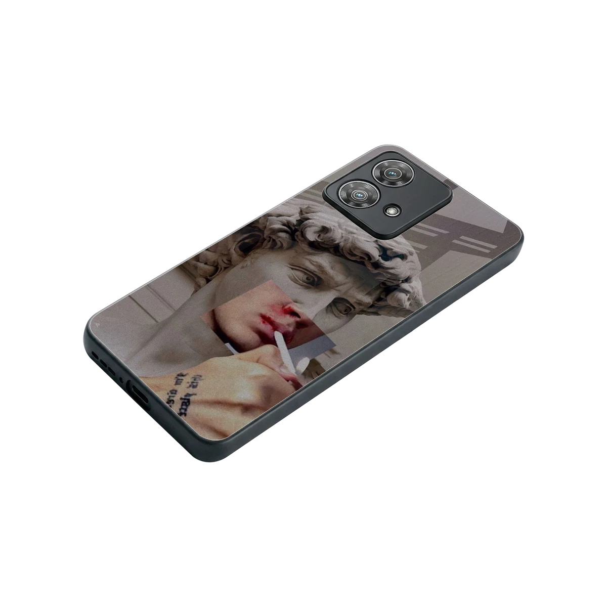 Smokin David stylish phone case for motorola edge 40 neo 5g | glossy glass and slim fit