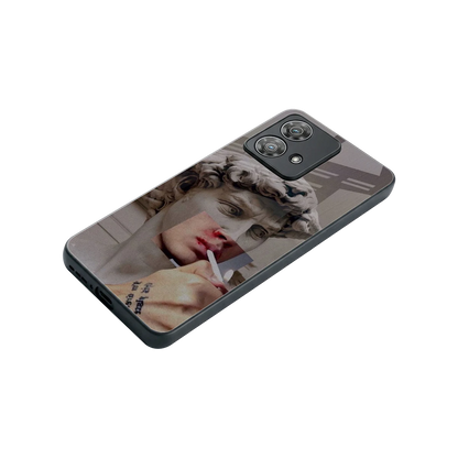 Smokin David stylish phone case for motorola edge 40 neo 5g | glossy glass and slim fit