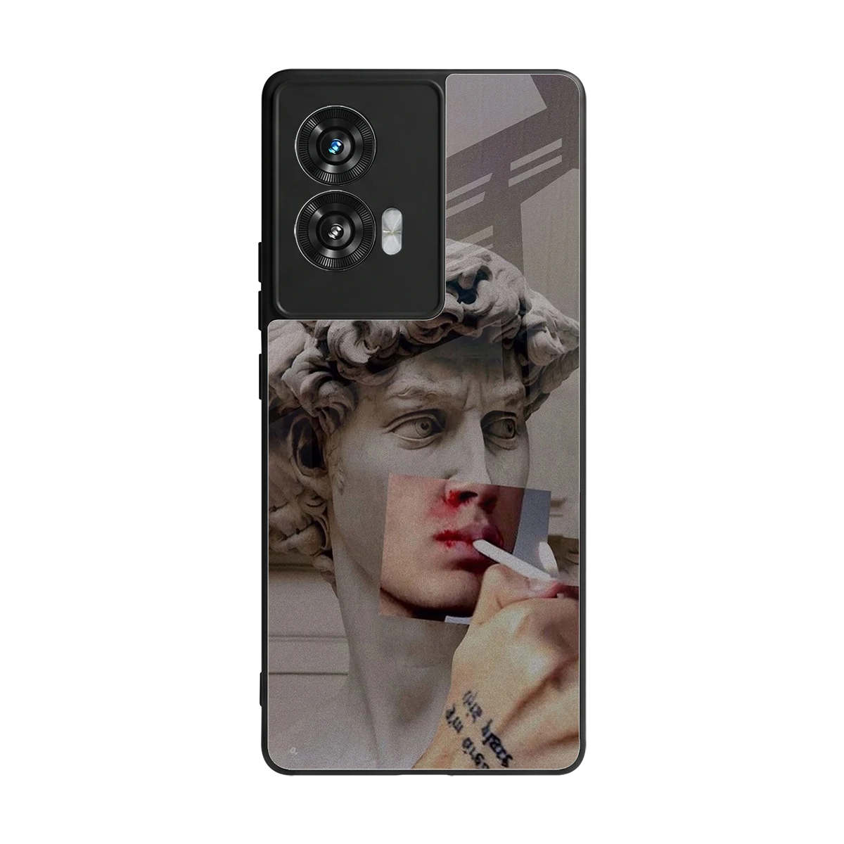 Smokin David back phone cover | glass case for motorola edge 50 fusion