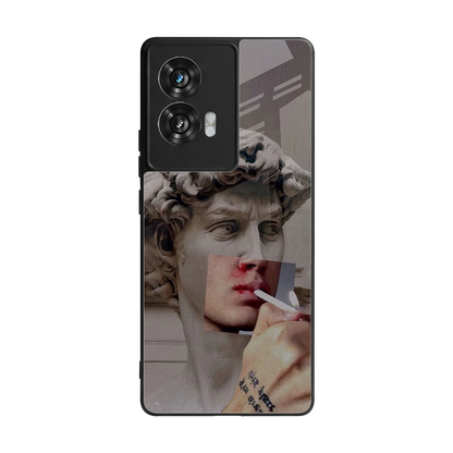 Smokin David back phone cover | glass case for motorola edge 50 fusion
