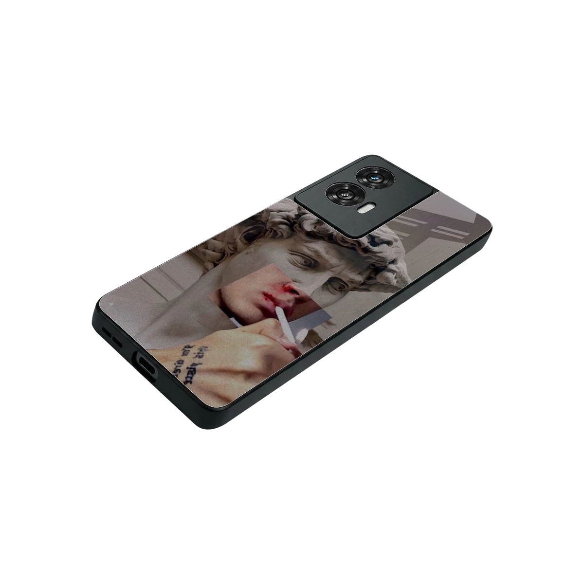 Smokin David stylish phone case for motorola edge 50 fusion | glossy glass and slim fit