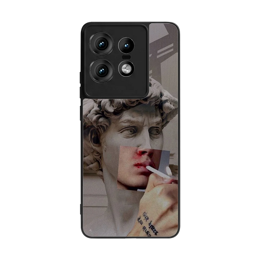 Smokin David back phone cover | glass case for motorola edge 50 pro