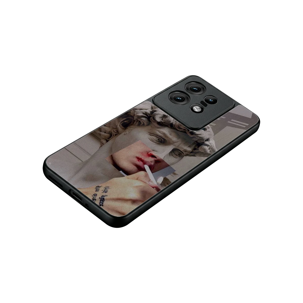 Smokin David stylish phone case for motorola edge 50 pro | glossy glass and slim fit