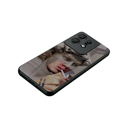 Smokin David stylish phone case for motorola edge 50 pro | glossy glass and slim fit