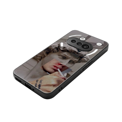 Smokin David stylish phone case for nothing phone 3a | glossy glass and slim fit