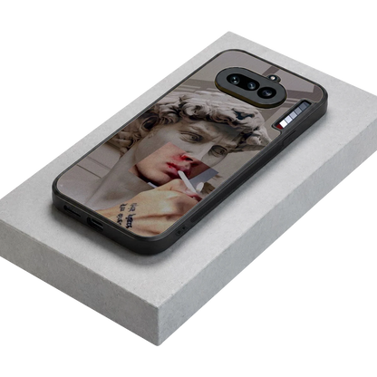 Smokin David stylish phone case for nothing phone 4a | glossy glass and slim fit