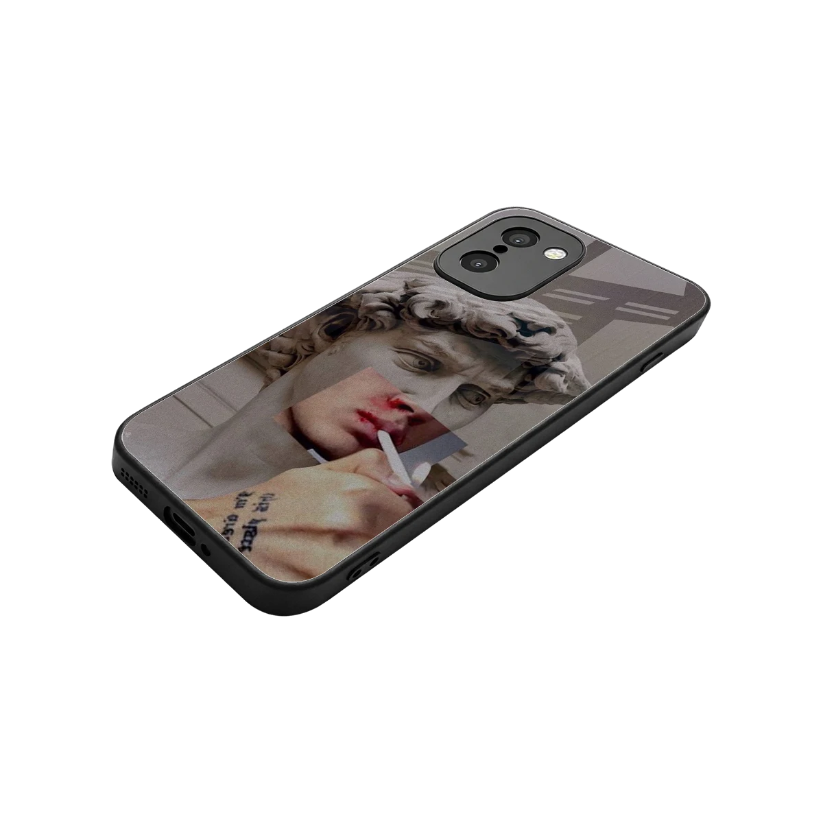 Smokin David stylish phone case for oneplus 15r | glossy glass and slim fit