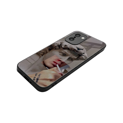 Smokin David stylish phone case for oneplus 15r | glossy glass and slim fit