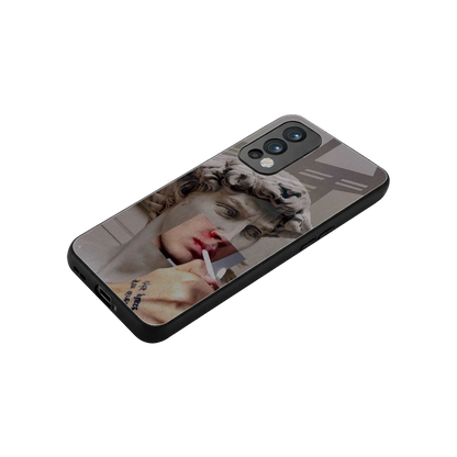 Smokin David stylish phone case for oneplus nord 2 | glossy glass and slim fit