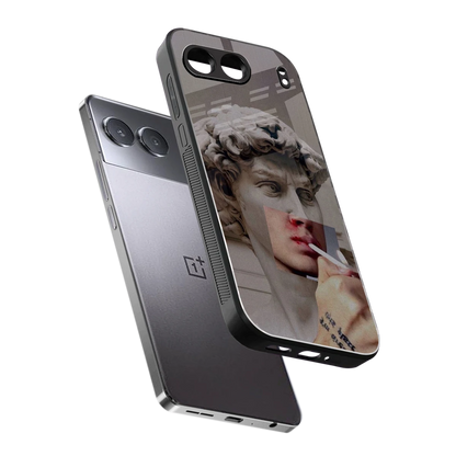 Smokin David sleek oneplus nord 4 cover with tempered glass back and TPU edges