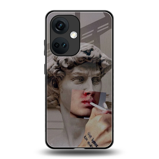 Smokin David back phone cover | glass case for oneplus nord ce 3