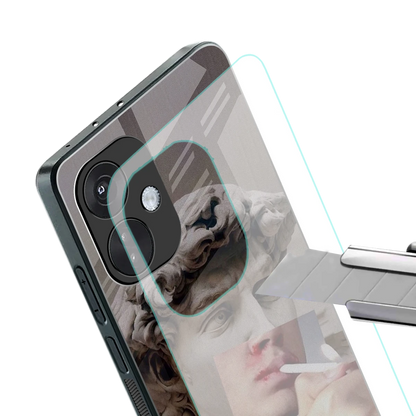 Smokin David stylish phone case for oneplus nord ce 3 | glossy glass and slim fit