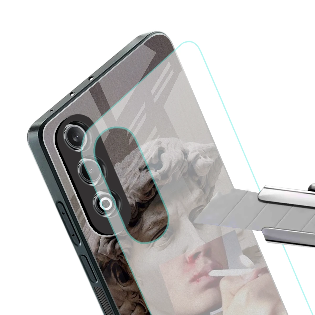 Smokin David stylish phone case for oneplus nord ce 4 | glossy glass and slim fit
