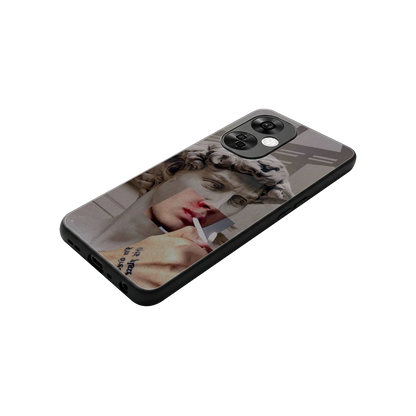 Smokin David stylish phone case for oneplus nord ce 3 lite | glossy glass and slim fit