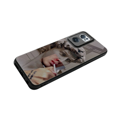 Smokin David stylish phone case for oneplus nord ce 2 | glossy glass and slim fit