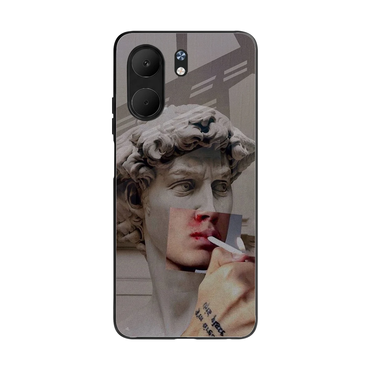 Smokin David back phone cover | glass case for oppo a5x 5g