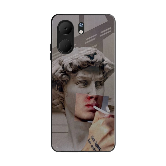 Smokin David back phone cover | glass case for oppo a5x 5g