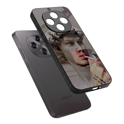 Smokin David sleek oppo f31 pro 5g cover with tempered glass back and TPU edges