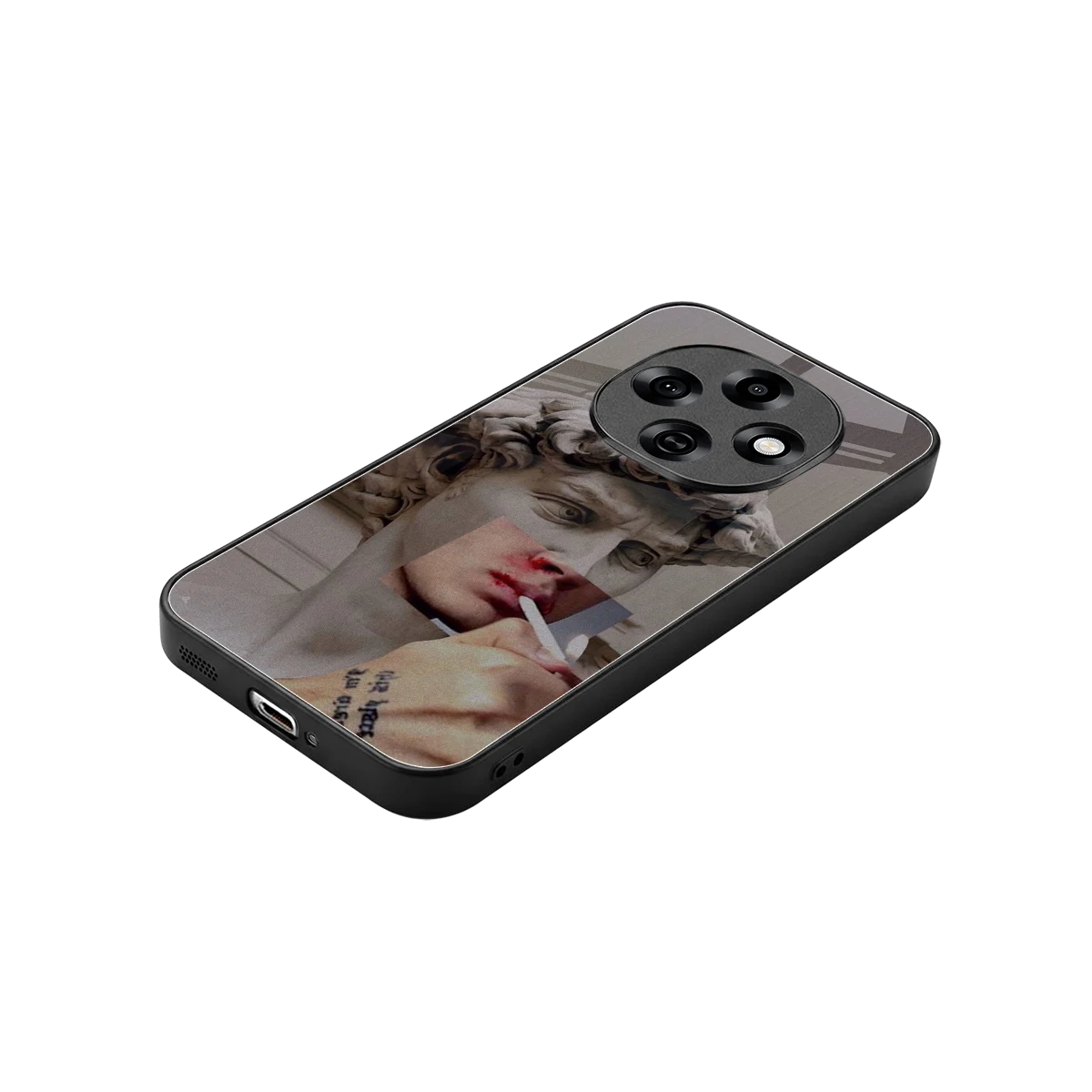 Smokin David stylish phone case for oppo f31 pro 5g | glossy glass and slim fit