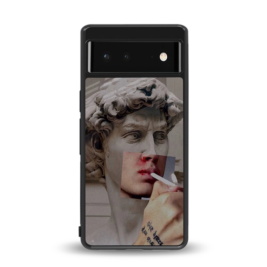 Smokin David back phone cover | glass case for google pixel 6