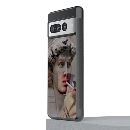Smokin David stylish phone case for google pixel 7 pro | glossy glass and slim fit