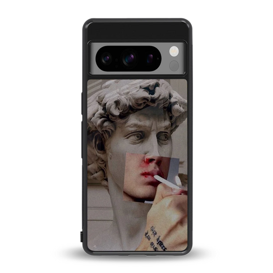 Smokin David back phone cover | glass case for google pixel 8 pro
