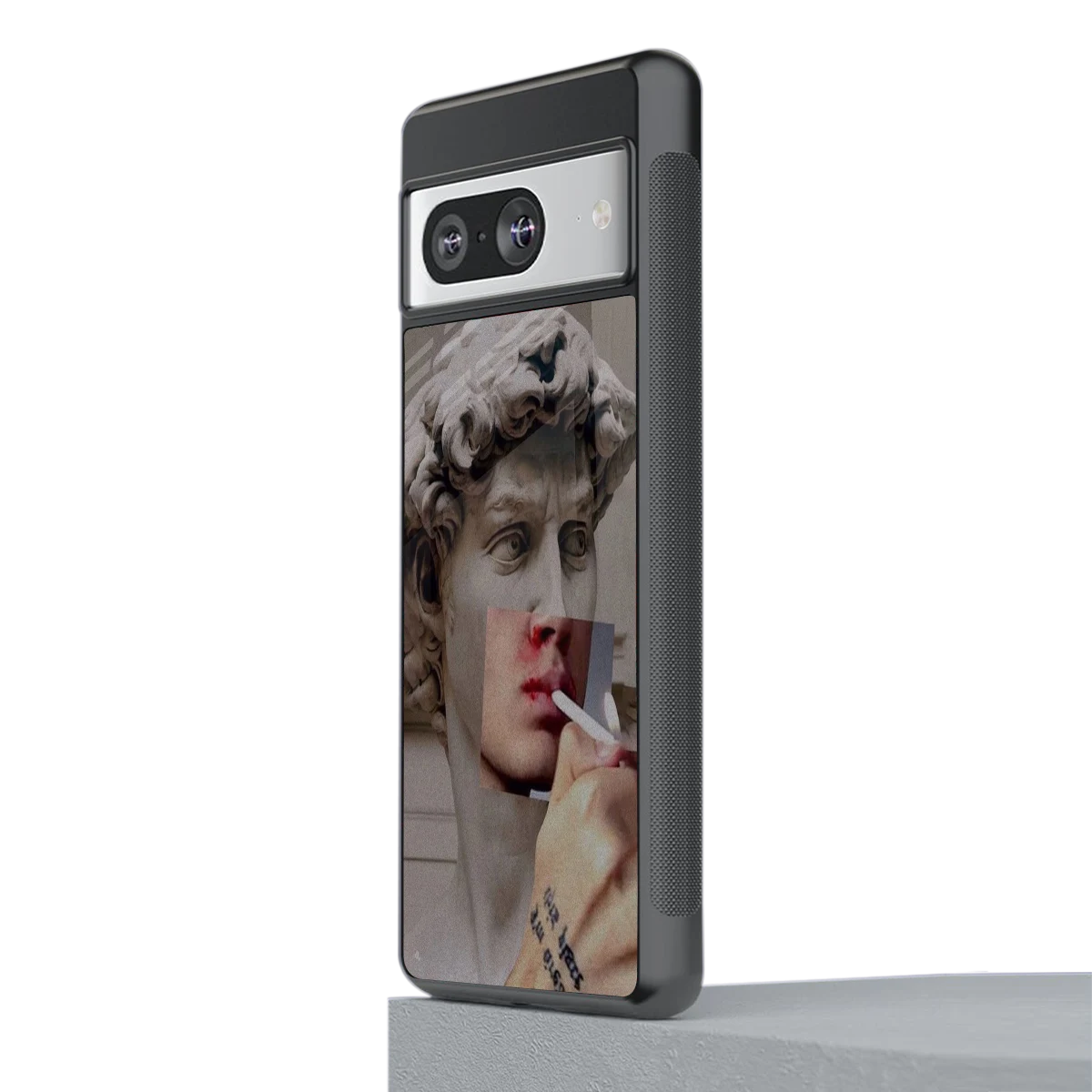 Smokin David stylish phone case for google pixel 8 | glossy glass and slim fit