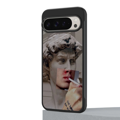 Smokin David google pixel 9 pro mobile cover | shockproof glass phone case