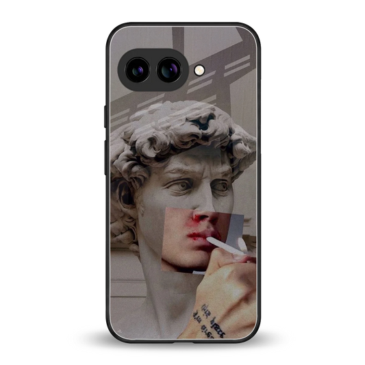Smokin David back phone cover | glass case for google pixel 9a