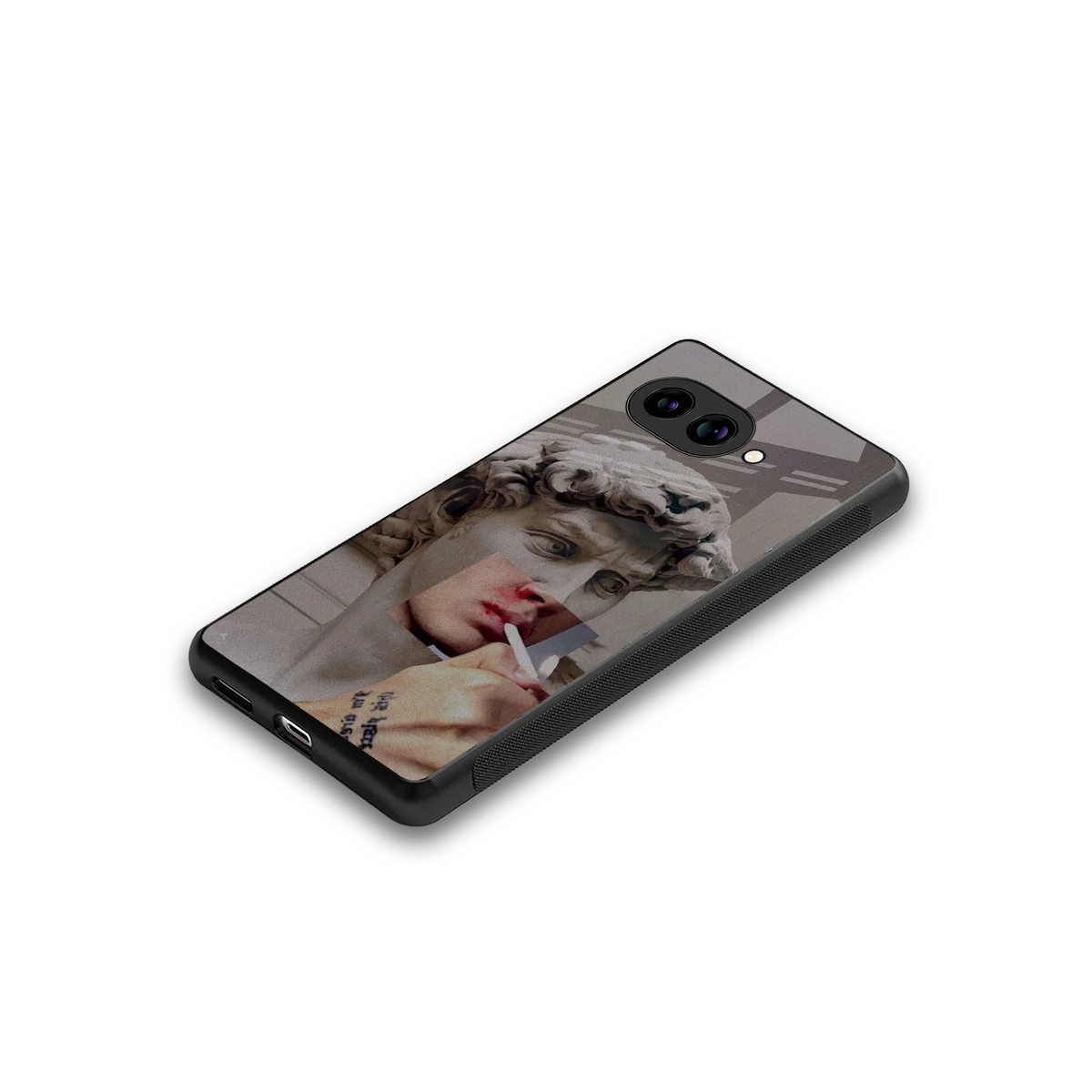 Smokin David stylish phone case for google pixel 10a | glossy glass and slim fit