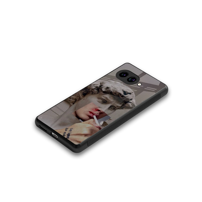 Smokin David stylish phone case for google pixel 10a | glossy glass and slim fit