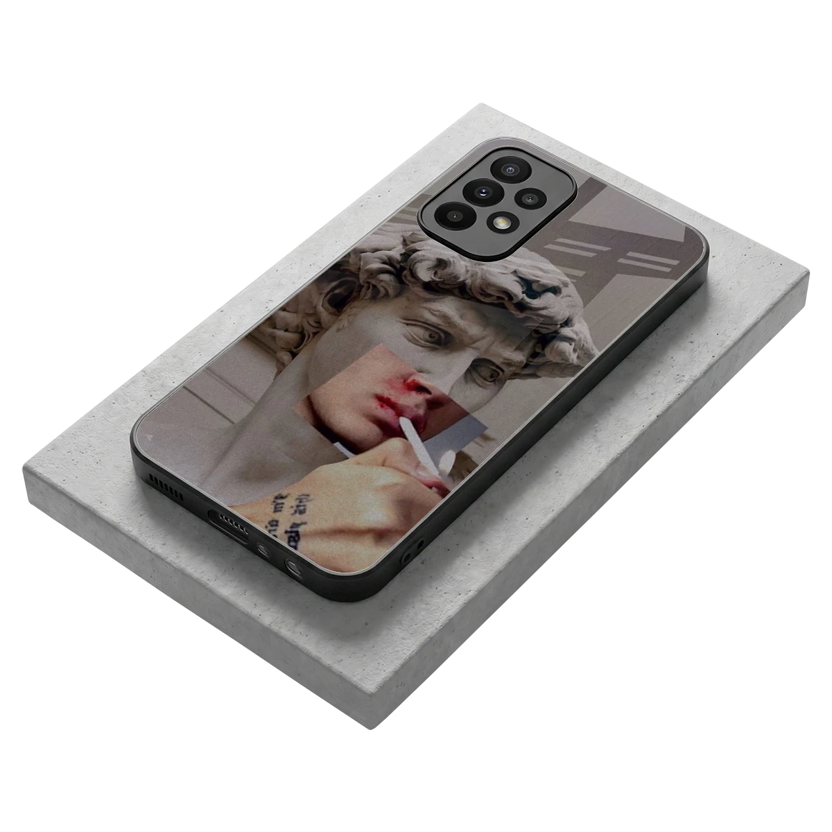 Smokin David stylish phone case for samsung galaxy a23 | glossy glass and slim fit