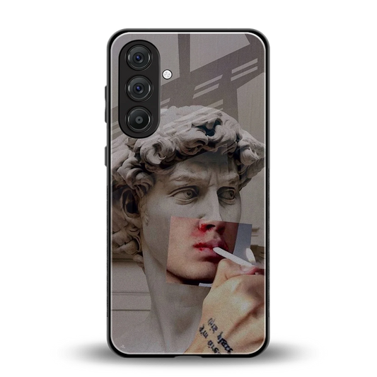 Smokin David back phone cover | glass case for samsung galaxy m36 5g