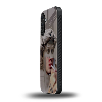 Smokin David samsung galaxy a14 5g mobile cover | shockproof glass phone case