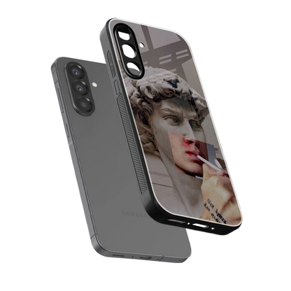 Smokin David sleek samsung galaxy a17 5g cover with tempered glass back and TPU edges