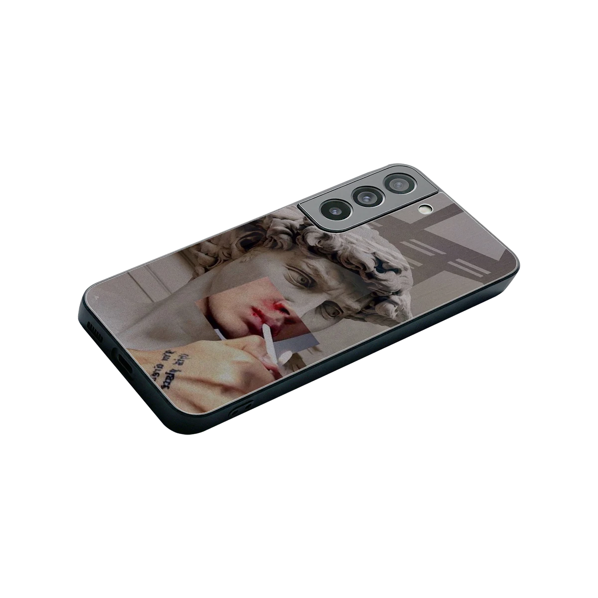 Smokin David stylish phone case for samsung galaxy s22 | glossy glass and slim fit