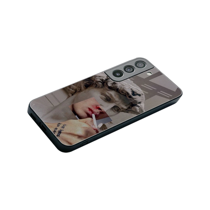 Smokin David stylish phone case for samsung galaxy s22 | glossy glass and slim fit