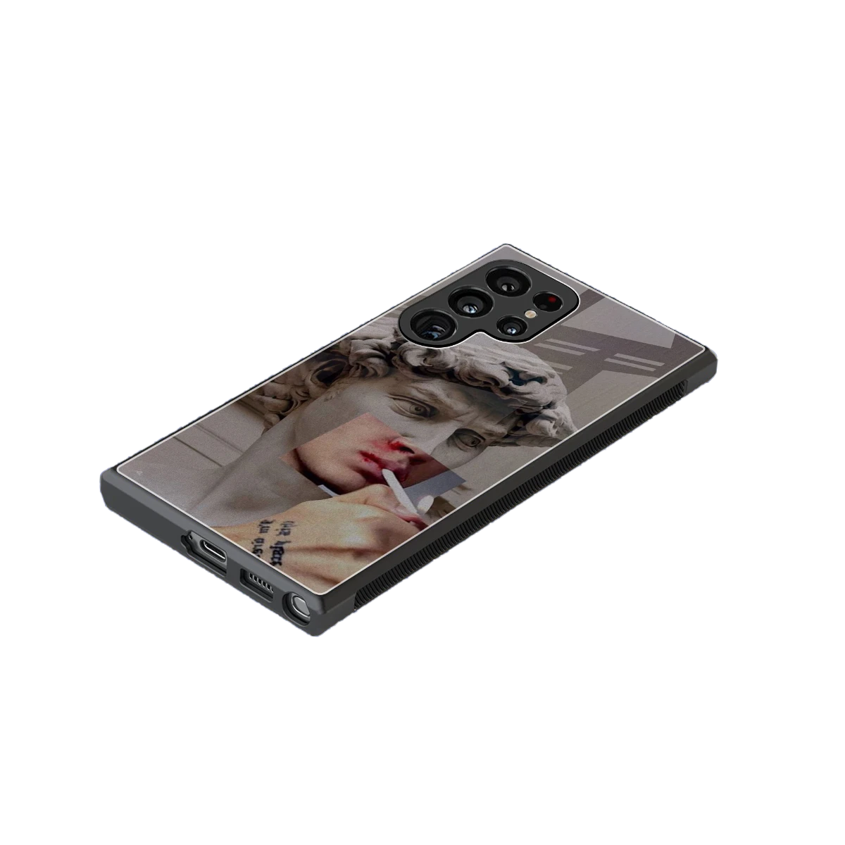 Smokin David stylish phone case for samsung galaxy s23 ultra | glossy glass and slim fit