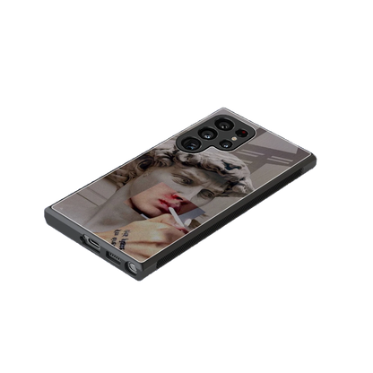 Smokin David stylish phone case for samsung galaxy s23 ultra | glossy glass and slim fit